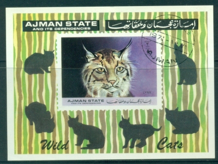 Ajman 1972 Mi#MS360 Predatory Cats MS