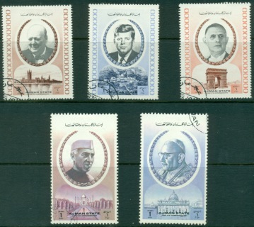 Ajman 1972 Mi#1518-1522 Famous Personalities