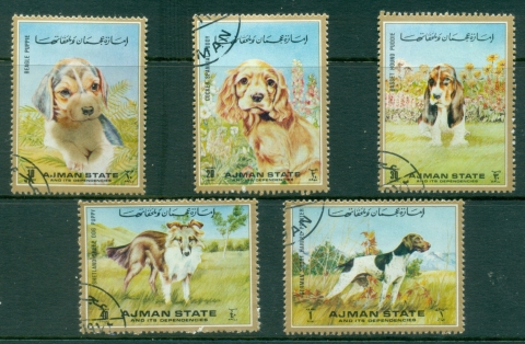 Ajman 1972 Mi#1538-1541 Dometsic Dogs
