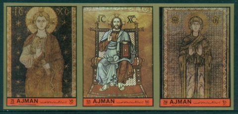 Ajman 1972 Mi#1690-1692B Byzantine Mosaics from St. Mark's Basilica in Venice IMPERF