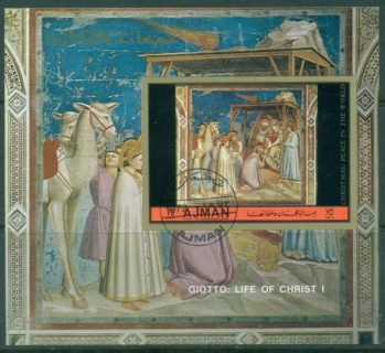 Ajman 1972 Mi#MS387B Scenes from the Life of Christ by Giotto MS IMPERF