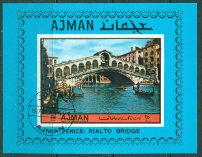 Ajman 1972 Mi#MS392B Venice & Pompeii MS IMPERF