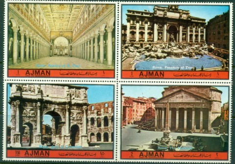 Ajman 1972 Mi#1725-1728 Famous Sights of Rome