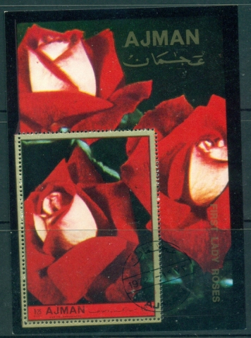 Ajman 1972 Mi#MS395A Flowers, First Lady Roses M
