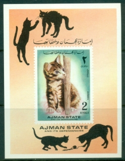 Ajman 1972 Mi#MS400 Cats & Dogs MS