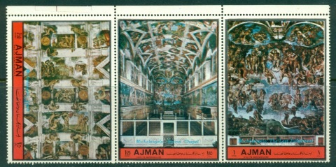 Ajman 1972 Mi#1874-1876 Sistine Chapel