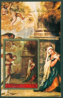 Ajman 1972 Mi#MS416A Paintings of the Annunciation MS