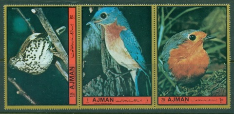Ajman 1972 Mi#1921-1923 Songbirds