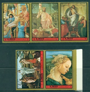 Ajman 1972 Mi#1924-1928 Easter Paintings by Old Masters