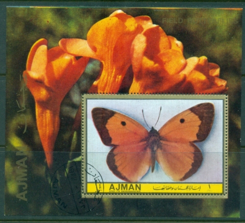 Ajman 1972 Mi#MS428A Field Butterflies MS
