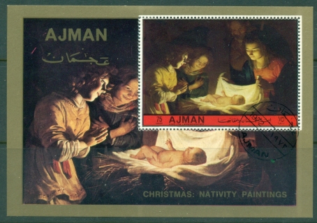 Ajman 1972 Mi#MS434A Xmas Paintings MS