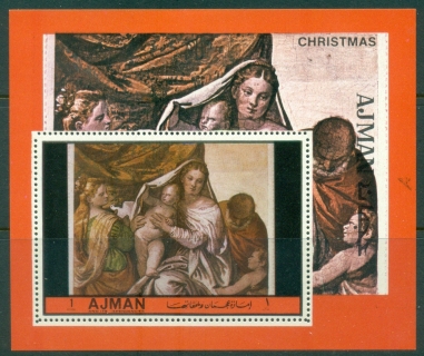 Ajman 1972 Mi#MS436A Xmas Paintings MS