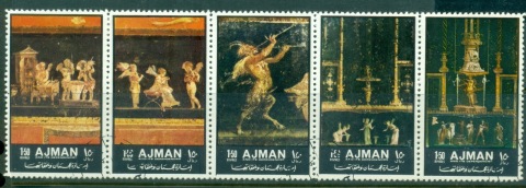 Ajman 1972 Mi#2042-2046 Paintings from the house of the Vetti Pompeii