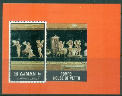 Ajman 1972 Mi#MS441A Paintings from the house of the Vetti Pompeii MS