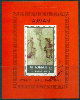 Ajman 1972 Mi#MS448A Wall Paintings from Pompeii MS