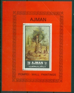 Ajman 1972 Mi#MS446A Wall Paintings from Pompeii MS