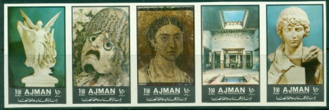 Ajman 1972 Mi#2059-2063B Ancient Art IMPERF