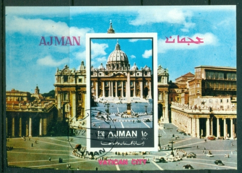 Ajman 1972 Mi#MS451B Sights of Italy MS IMPERF