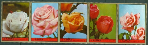 Ajman 1972 Mi#2083-2088 Flowers, First Prize Roses