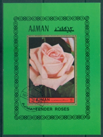 Ajman 1972 Mi#MS456A Flowers, Tender roses MS