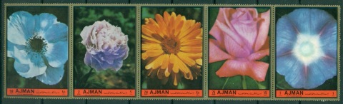 Ajman 1972 Mi#2133-2137 Flowers, Field Flowers