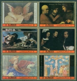 Ajman 1972 Mi#2157-2162 Italian paintings