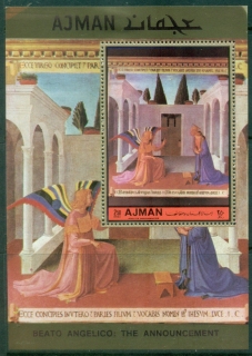 Ajman 1972 Mi#MS474A Annunciation scenes by Fra Angelico MS