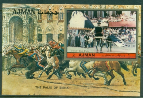 Ajman 1972 Mi#MS480B The Palio of Sienna MS IMPERF