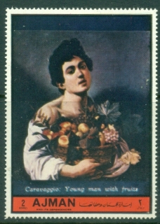 Ajman 1972 Mi#2218 Paintings by Caravaggio, Young man with Fruits