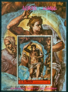 Ajman 1972 Mi#MS482A Last Judgement paintings by Michaelangelo MS