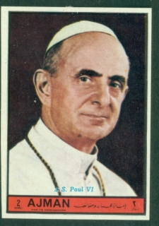 Ajman 1972 Mi#2240B Pope Paul VI IMPERF