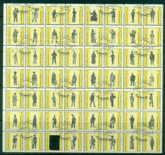 Ajman 1972 Mi#2257-2312 Military Uniforms, yellow background (56v)REDACTED