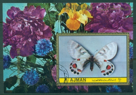 Ajman 1972 Mi#MS493A Insects, Light Butterflies MS