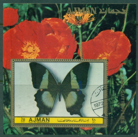 Ajman 1972 Mi#MS494A Insects, Rare Butterflies MS