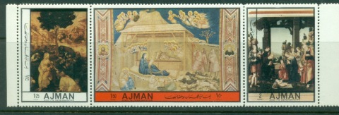 Ajman 1972 Mi#2402-2406 Xmas paintings