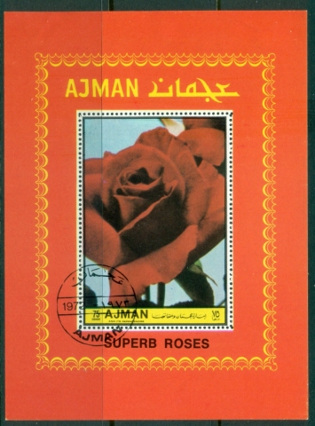 Ajman 1972 Mi#MS501A Flowers, Superb Roses MS
