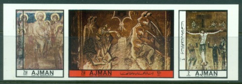 Ajman 1972 Mi#2433-2435A Art, Religious paintings IMPERF