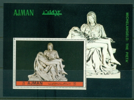 Ajman 1972 Mi#MS510A Sculptures by Michaelangelo, The Pieta MS