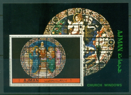 Ajman 1972 Mi#MS511A Church Stained Glass Windows MS