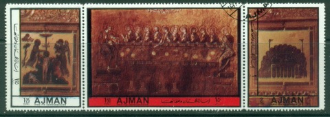 Ajman 1972 Mi#2460-2462 Xmas Paintings