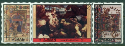 Ajman 1972 Mi#2469-2471 Religious Art