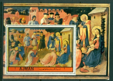 Ajman 1972 Mi#MS524A Religious Paintings byFra Angelico MS