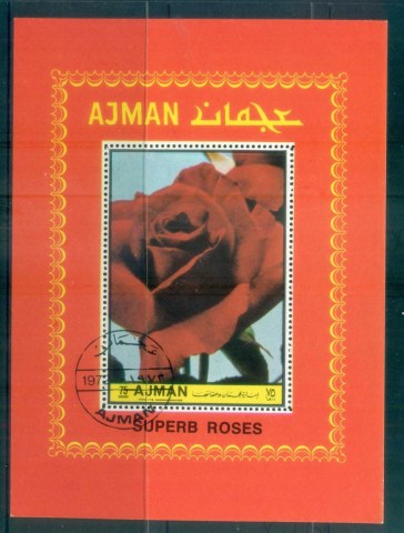 Ajman 1972 Mi#Ms504A Roses (XI) Superb Roses MS