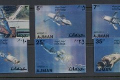 Ajman 1972 Mi#1443-1448 Space Apollo 11, plastic coated 3D (6/8, no airs)