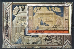 Ajman 1972 Mi#MS497a Xmas paintings MS