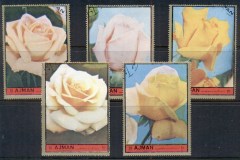 Ajman 1972 Mi#2423-2427 Tender Roses