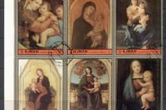 Ajman 1972 Mi#1673-1678 Xmas, Madonna Paintings