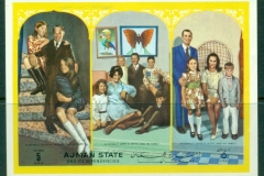 Ajman 1972 Mi#1267-1272 Apollo 15, Exploration of the Moon\'s Surface, Astronaut\'s Families MS