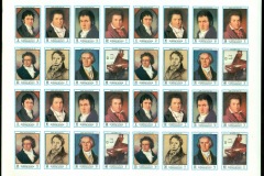 Ajman 1972 Mi#1336-1343B Ludwig van Beethoven, german Composer sheet IMPERF