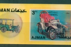 Ajman 1972 Mi#MS377 Traditional & Moderm Automobiles, 3d plastic coated MS